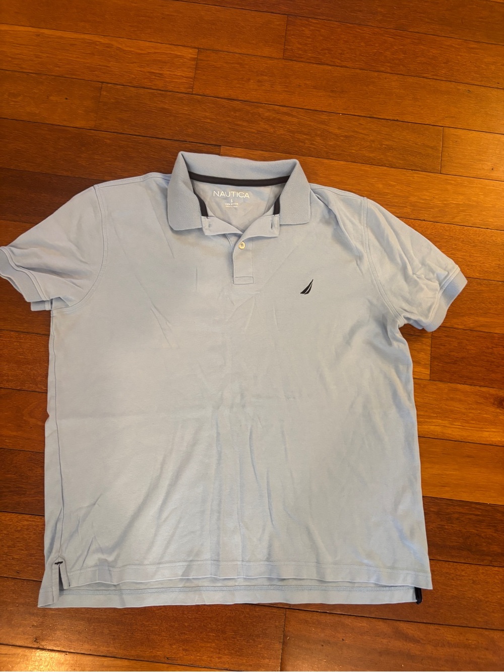 Nautica Men's Light Blue Polo Shirt size L